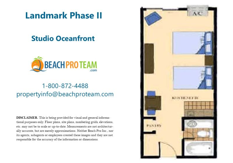 	Landmark Resort Floor Plan A - Studio Oceanfront